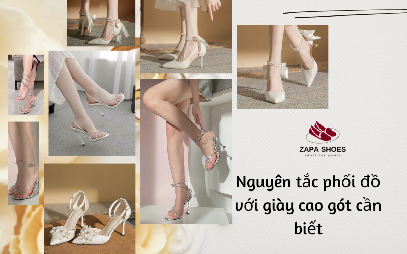 Nguyên tắc phối đồ với giày cao gót cần biết