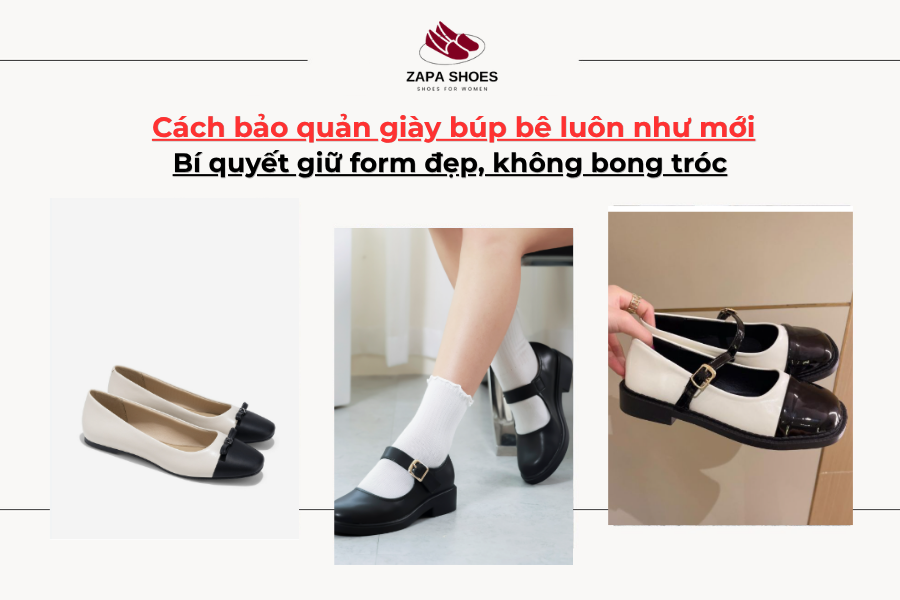 Cách bảo quản giày búp bê như mới