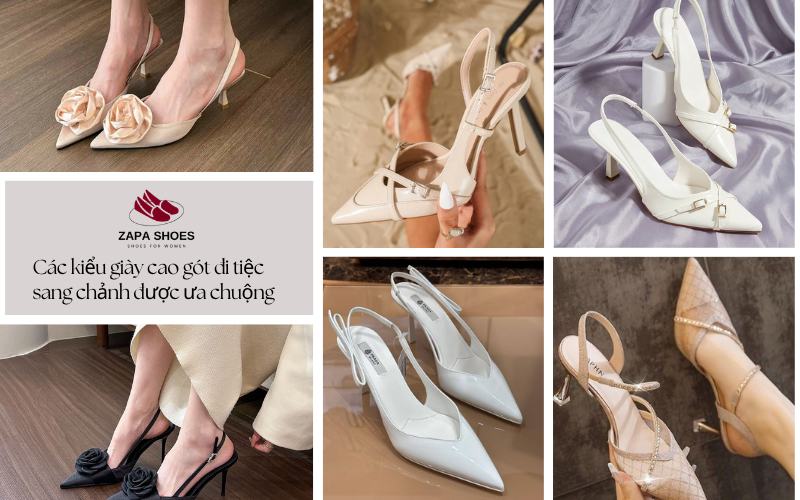 Các kiểu giày cao gót đi tiệc sang chảnh được ưa chuộng