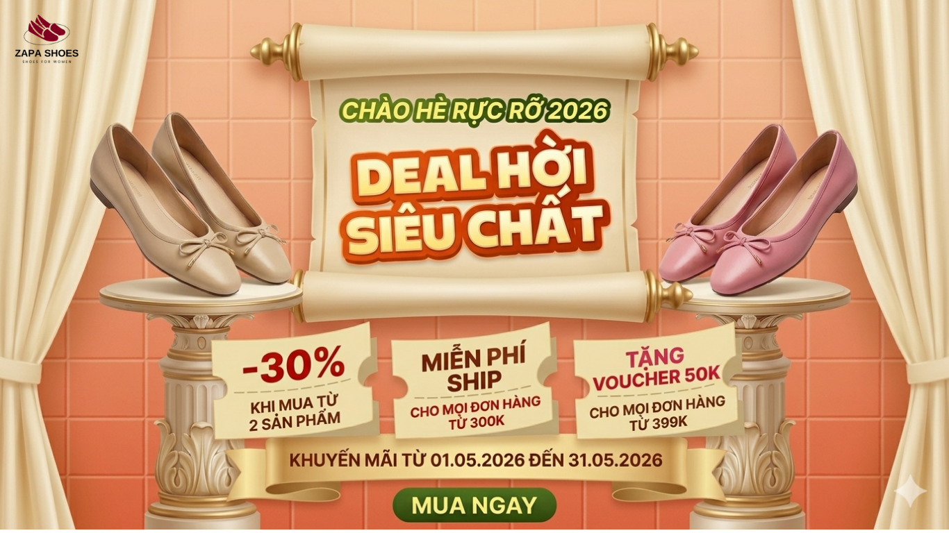 Chào mừng hè rực rỡ zapa shoes ưu đãi hời